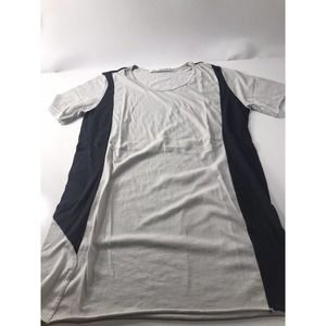 N.I.C.E Nice Collective Distressed T‎ Shirt Size: M Two Tone Gray and Black